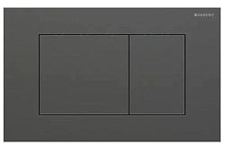 Смывная клавиша Geberit Sigma40 для двойного смыва, квадратная: Нерж. Сталь/Матовая Чёрный хром 115.629.QD.1