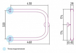 Полотенцесушитель водяной Сунержа П-образный 32x45