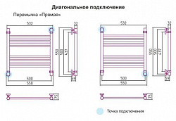 Полотенцесушитель водяной Сунержа Богема 00-0102-5050 50x50