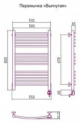 Полотенцесушитель электрический Сунержа Богема 00-0503-8050 80x50 R