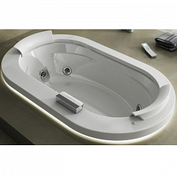 Jacuzzi Opalia Corian® Ванна 195x115x63 см гидромассажная, встраиваемая, Топ - Corian