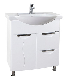 Глория-75 тумба с 2 ящ. с б/к белая (Best)