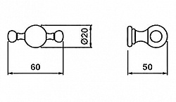 Крючок Bagno & Associati Canova CA24492 BR