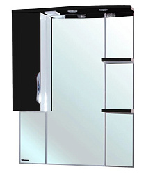 Лагуна-85 зеркало-шкаф черное лев. (свет.)