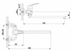 Смеситель Lemark Luna LM4117C универсальный