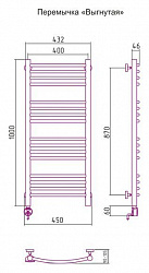 Полотенцесушитель электрический Сунержа Богема 00-0502-1040 100x40 L