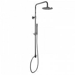 Carlo Frattini Wellness Душевая стойка с переключателем, верхним душем Ø 250 мм. из латуни, ручным душем и шлангом 1500 мм., цвет: хром
