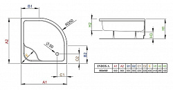 Поддон для душа Radaway Indos A900