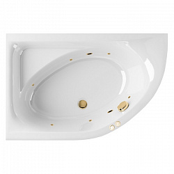 Акриловая ванна EXCELLENT Aquarella 150x100 см левая «SOFT», золото