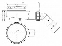 Сифон для поддона AlcaPlast A491CR