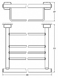 Полка FBS Esperado ESP 039 для полотенец 30 см