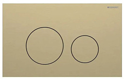 Смывная клавиша Geberit Sigma40 для двойного смыва, круглая: Нерж. Сталь/Матовая Латунь 115.628.QF.1