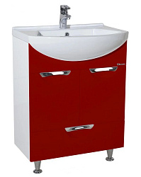 Альфа-55 тумба с ниж. ящ. красная