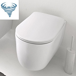 Kerasan Nolita Унитаз подвесной 55x35 см, безободковый, смыв торнадо, цвет: Bianco matt 531530