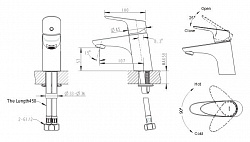 Смеситель Bravat Drop-D F148162C-1 для раковины с гигиеническим душем