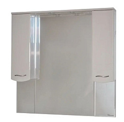 Мари-105 зеркало-шкаф комбин. белое/бежевое (свет.)