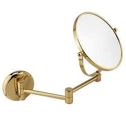 Зеркало оптическое на шарнирах d18хh25x42 см. (3X), золото