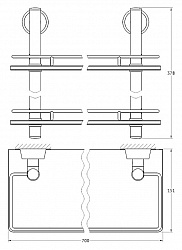 Полка FBS Vizovice VIZ 066 2-х ярусная 70 см