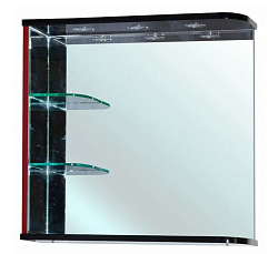 Рио-70 зеркало с ИК выкл. комбин. черное/красное лев. (свет.)