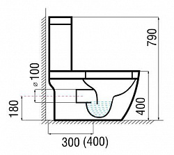 Унитаз-моноблок Arcus 050 white MM