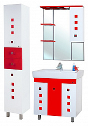 Мебель для ванной Bellezza Натали 80 белая с красным
