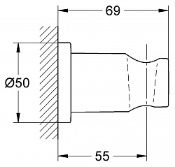 Настенный держатель Grohe Rainshower 27074000