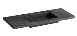NOFER EL.101.C.N Столешница LANIC с интегрированной раковиной,101х46х3 см,1 отв. для смесителя, чёрная