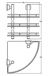 Полка FBS Esperado ESP 073 угловая 3-х ярусная