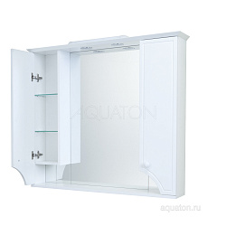 Зеркальный шкаф Aquaton Элен 95 белый 1A218602EN010