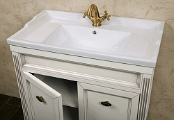 Мебель для ванной La Beaute Vivien Porta 80 белый с патиной, фурнитура бронза