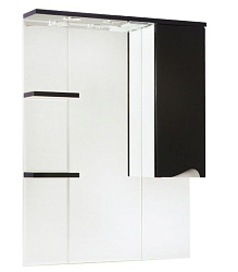 Эйфория-80 зеркало-шкаф черное прав. (свет.)