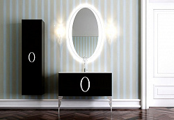 Мебель для ванной La Beaute Kantal 100 черная, фурнитура хром