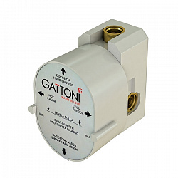 Gattoni GBOX Универсальная монтажная коробка под встраиваемый смеситель для душа с 2-мя выходами, хром
