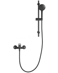 Смеситель для ванны ARROW AG3628MB-TZ с душевым гарнитуром и штангой, черный матовый