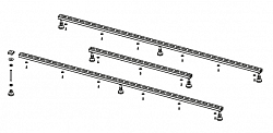 Ножки для душевого поддона Riho Basel 406, 416, 432 - 8 опор POOTSET64