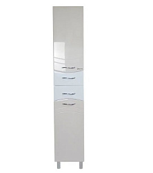 Мари-35 пенал с 2 ящ. комбин. белый/бежевый лев./прав.