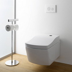 TOTO Neorest EW Унитаз подвесной 42.3x66.6x41см, безободковый, CeFiONtect, Tornado Flush цвет: белый с сиденьем WASHLET