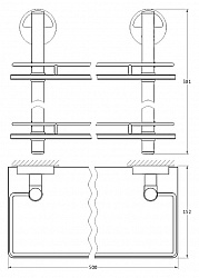 Полка FBS Luxia LUX 064 2-х ярусная 50 см