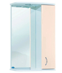 Астра-55 зеркало-шкаф бежевое прав.(свет.) Н