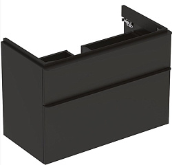 Geberit Smyle Square Шкафчик под раковину с двумя выдвижными ящиками, для раковины 90 см, высота 61.7 см, темно-серый матовый 500.354.JK.1