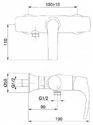 Смеситель Jacob Delafon Symbol E71682-CP для душа