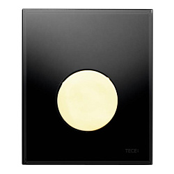 TECEloop Urinal,  стекло черное, клав. золотая.2177