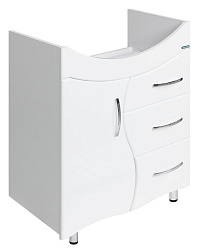 ЛИРА Тумба напольная 611х720х336, бел (подходит умывальник мебельный Лагуна 65)