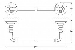 Полотенцедержатель 3SC Stilmar STI 613 античная медь, 60 см