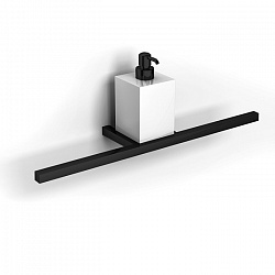 Gattoni Kubik Дозатор для мыла керасмический, на подставке 50 см, цвет: черный матовый
