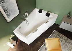 Акриловая ванна Riho DOPPIO PLUG & PLAY 180x130 см, правая