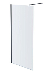 AQ WIW 10020GM Душевая перегородка Walk in с держателем 1000x2000 профиль оружейная сталь, стекло прозрачное