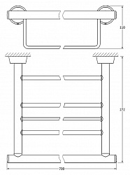 Полка FBS Vizovice VIZ 043 для полотенец 70 см