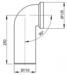 Отвод AlcaPlast A90-90