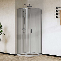 Душевой уголок Сити (City) VSQ-5CT800CL, 800*800, хром, стекло прозрачное